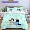 3pcs Bluey Bedding Set Duvet Cover Closure Includes 1 Duvet Cover & 2 Pillowcases, Soft and Comfortable for All Seasons.