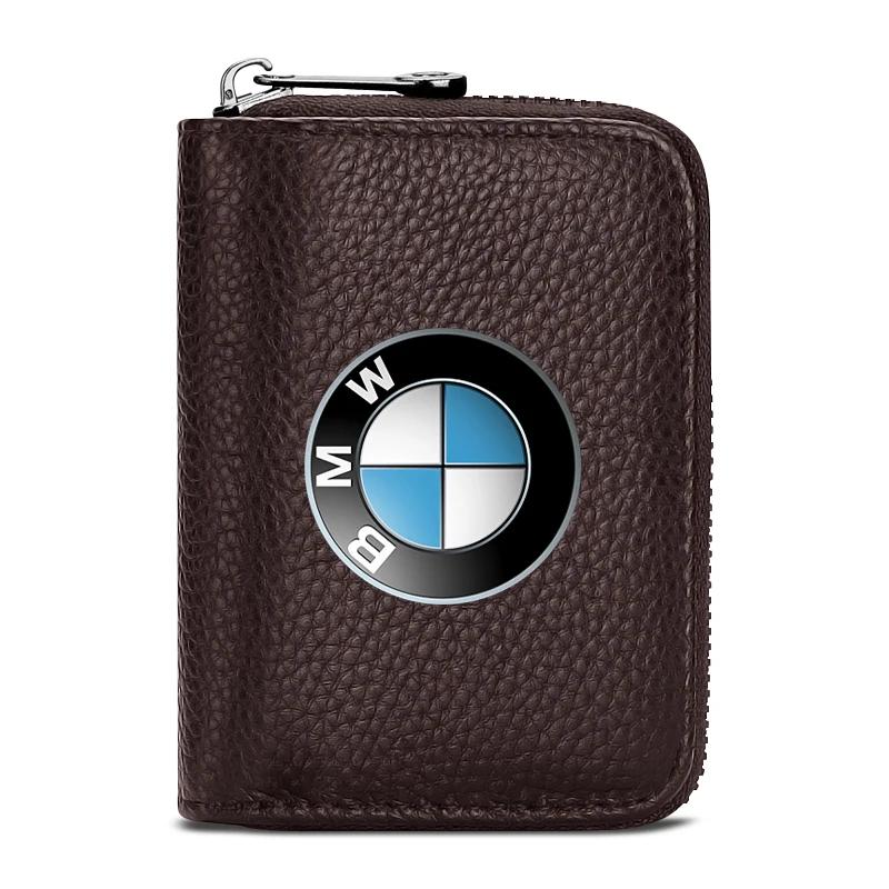 Portafoglio in pelle con badge M LOGO per documenti di guida, carta d'identità, carte bancarie per BMW X7 X3 X4 X5 X6 Serie 3 4 5 6 7 Z4 M M3 M5 M6 E38 E39 E46 E53 E60