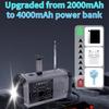 Outdoor Emergency Radio Solar Charging Hand Cranked Weatherproof Emergency Radio with LED Flashlight For Camping