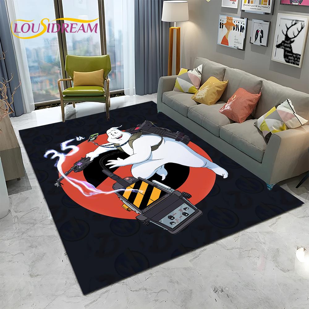 Horrorfilm G-Ghostbusters Cartoon Teppich für Zuhause Wohnzimmer Schlafzimmer Sofa Fußmatte Dekor, Kinder Teppich rutschfeste Bodenmatte