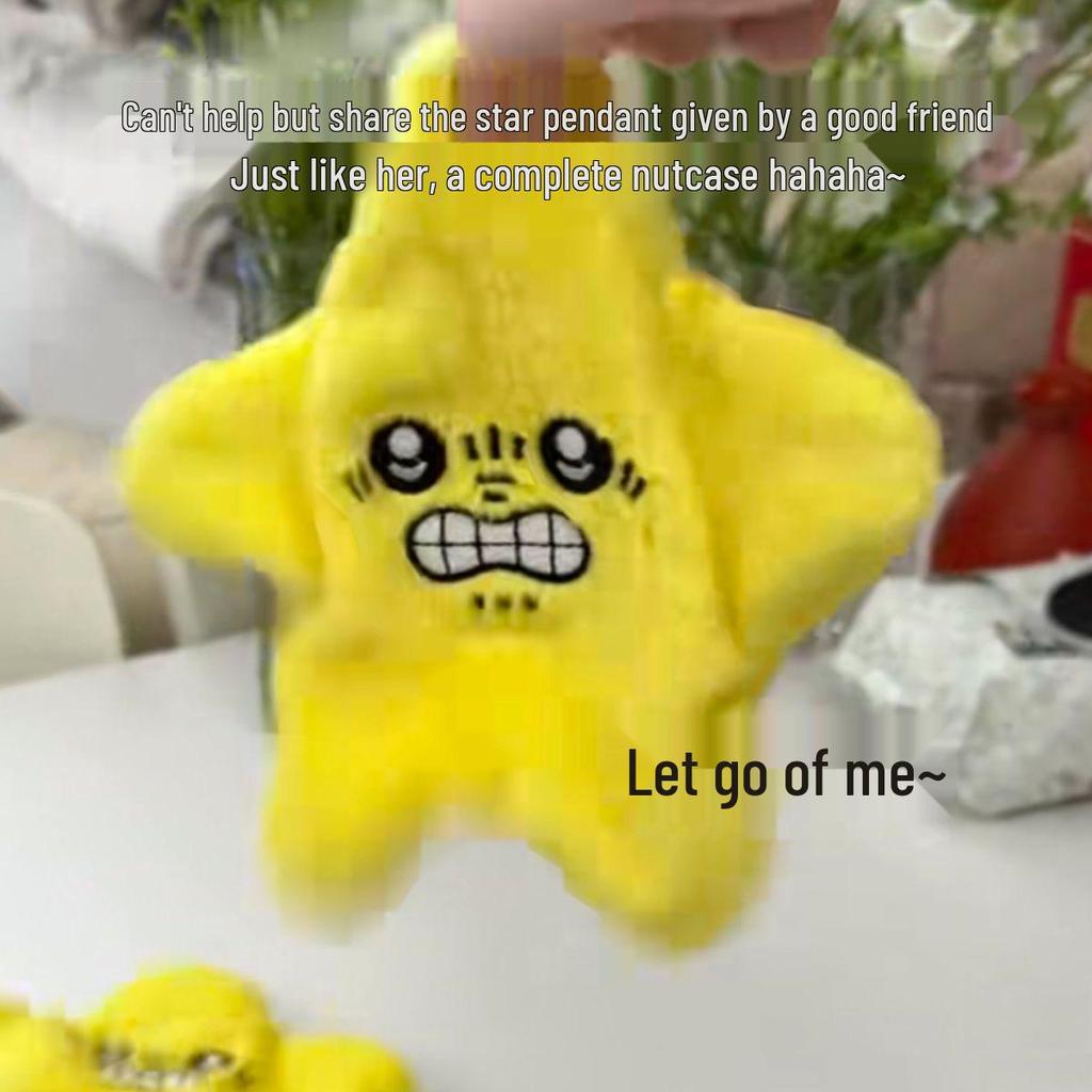 Moving Star Usagi Plush Keychain: Shooting Star Backpack Charm Decoration