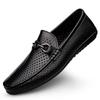 Herren Sommerschuhe aus atmungsaktivem Echtleder - Loafer mit weicher Sohle zum Hineinschlüpfen - Fahrerschuhe