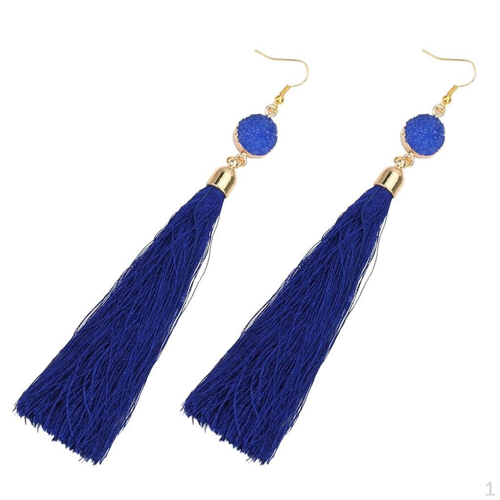 Hooked Long Tassel Earrings Women Bohemian Style Dangle Earring 12cm