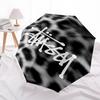 1PC Stussy Leopard Automatic Open/Close, 8-Rib Durable Frame Compact Travel Umbrella for Men & Women S1222066