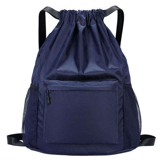 Backpack with Drawstring Closure Waterproof Wear-Resistant Large Capacity Multi-Pocket Design Swimming Gear Backpack