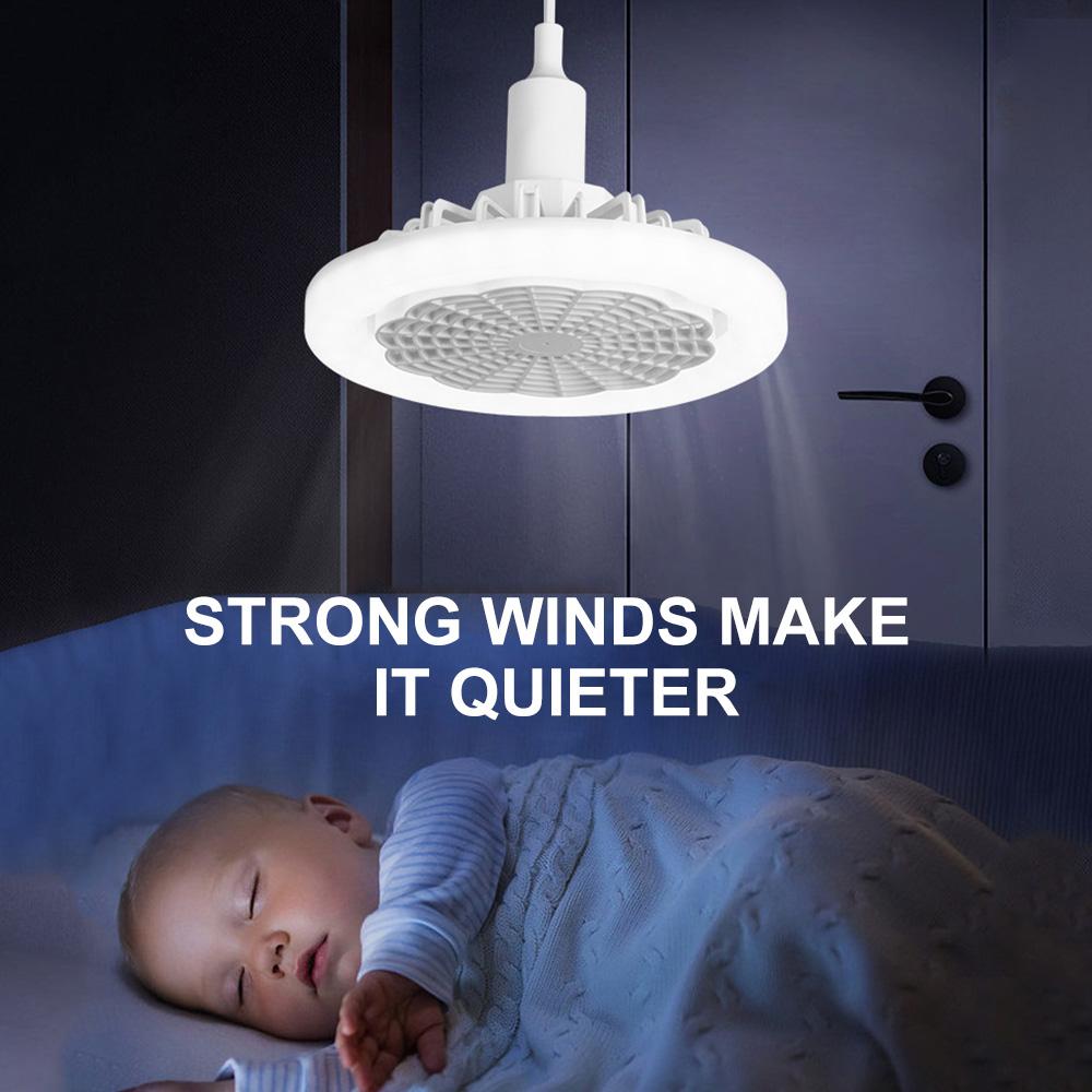 E27 Ceiling Fan Lamp 30W Remote Control Integrated Ceiling Fan Light Removable Illumination Fan Light for Living Room Bedroom