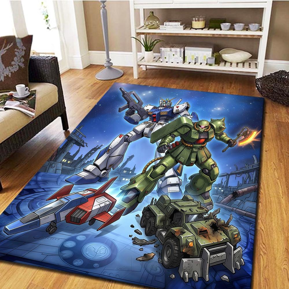 Mobile Suit Gundam Digital Print Carpet, Living Room Floor Mat, Bedroom Decorative Rug, Cool Movie Play Mat -HYQ30