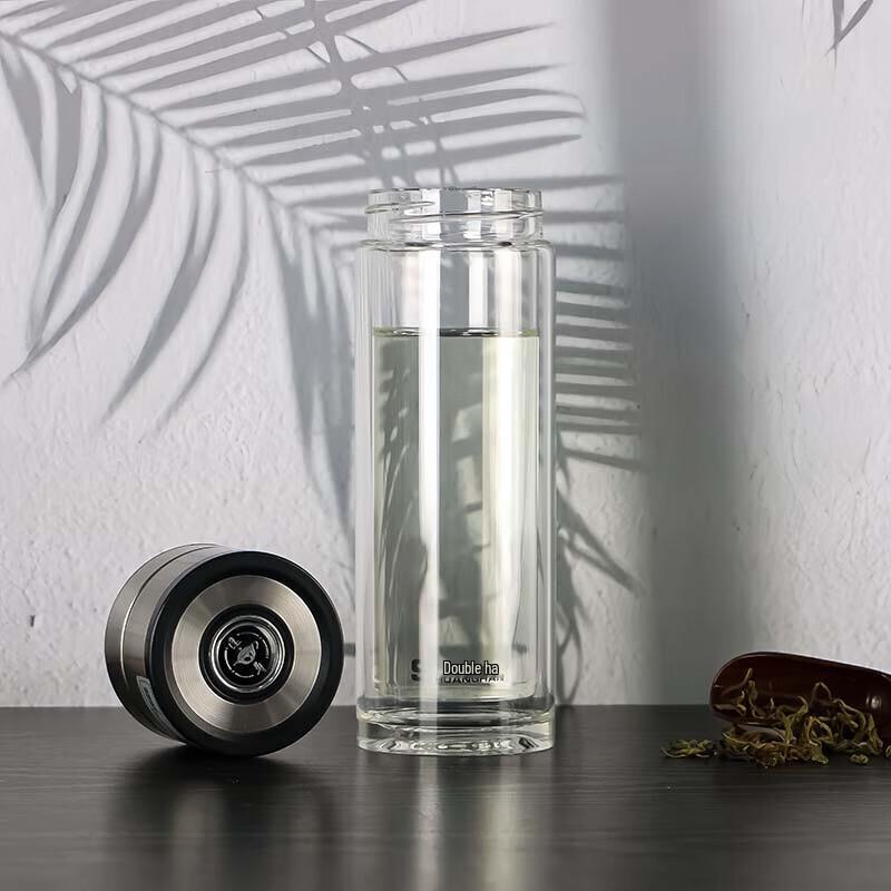 Double Wall Glass Tea Infuser Bottle