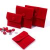 1PC Jewellery Pouch Packaging Bag Soft Velvet Gift Bracelet Necklace Earrings Rings Storage Button Velvet Bag Custom Logo