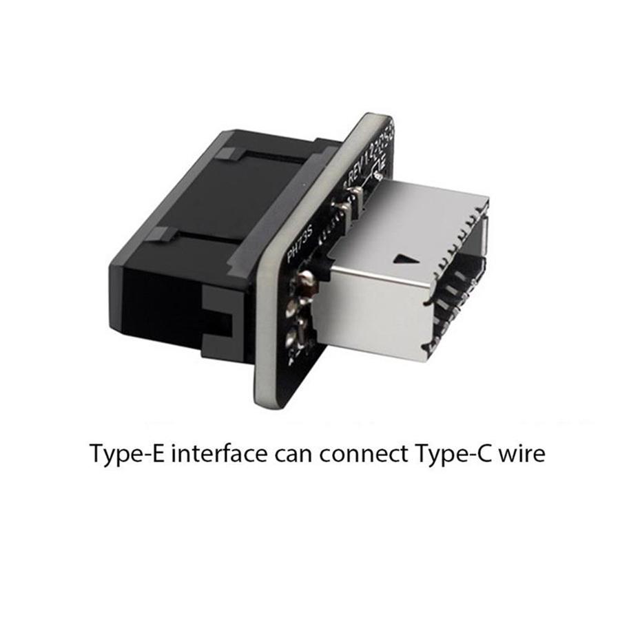 USB TYPE-E 90 Degree Adapter Chassis Front TYPE C Plugin Port For PC Motherboard