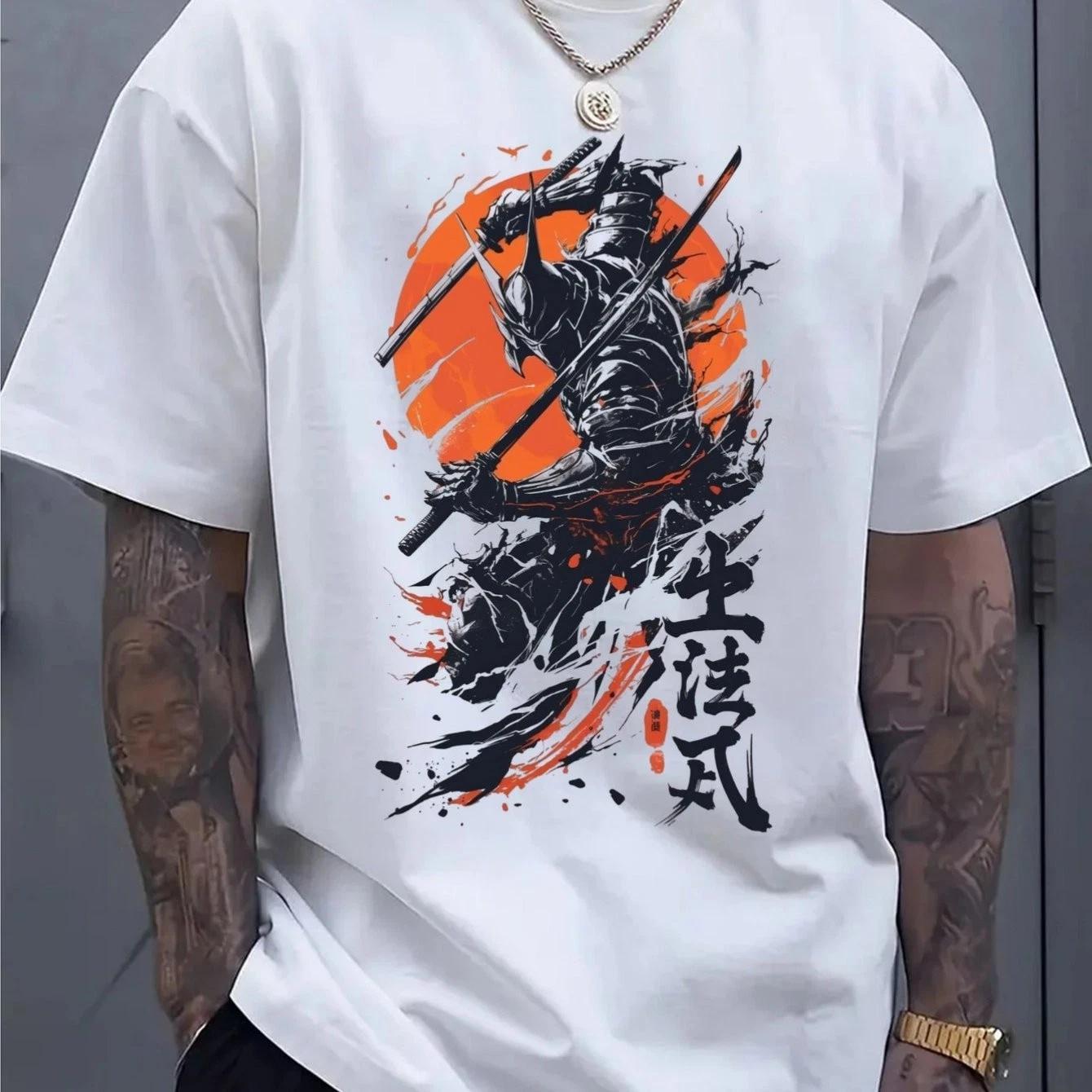 Mens Casual Printed T Shirt 2D Pattern Graphic Crew Neck Everyday Tee Top XXL