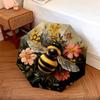 Bee Flower  Pattern, Automatic Folding Umbrella, Portable and Foldable Design, 8 Ribs, a Christmas or Birthday Gift.