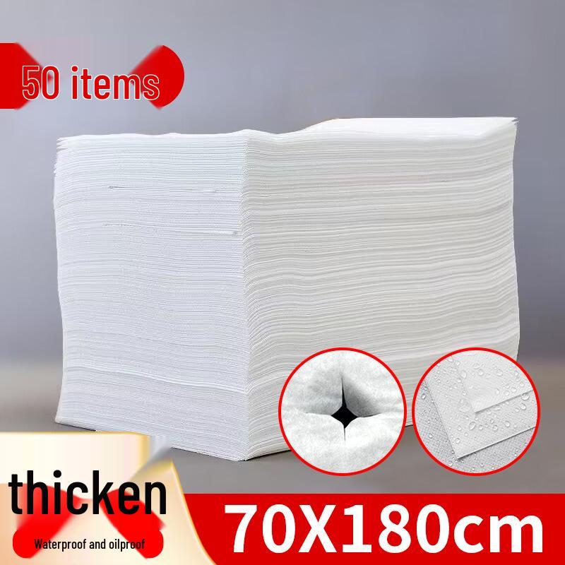Breathable Disposable Massage Bed Sheets: Waterproof, Oil-Proof, Thickened, Non-Woven with Face Hole