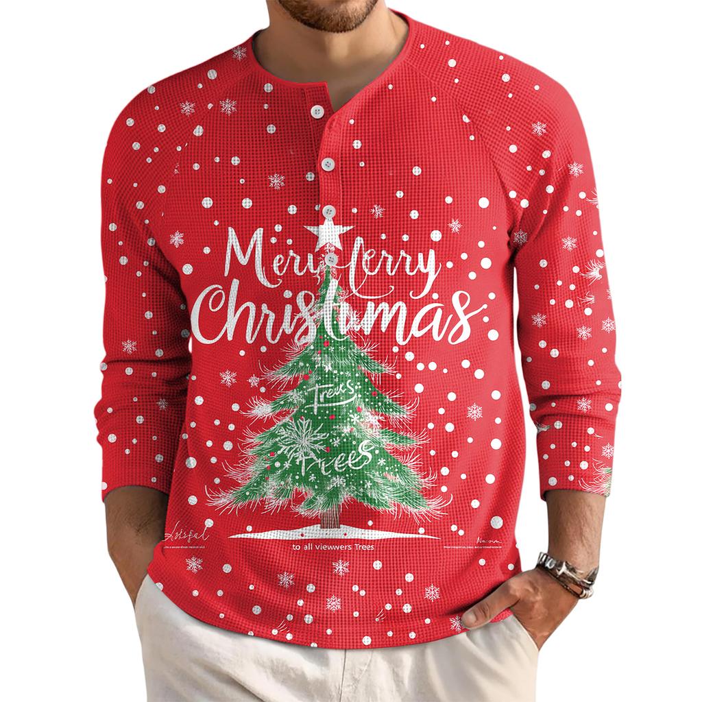 Men's Loose Casual Button Down Collar Long Sleeve Top