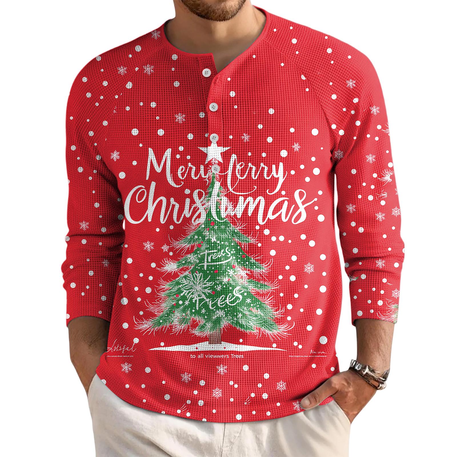 

Мужской свободный повседневный топ с длинным рукавом и воротником на пуговицах M