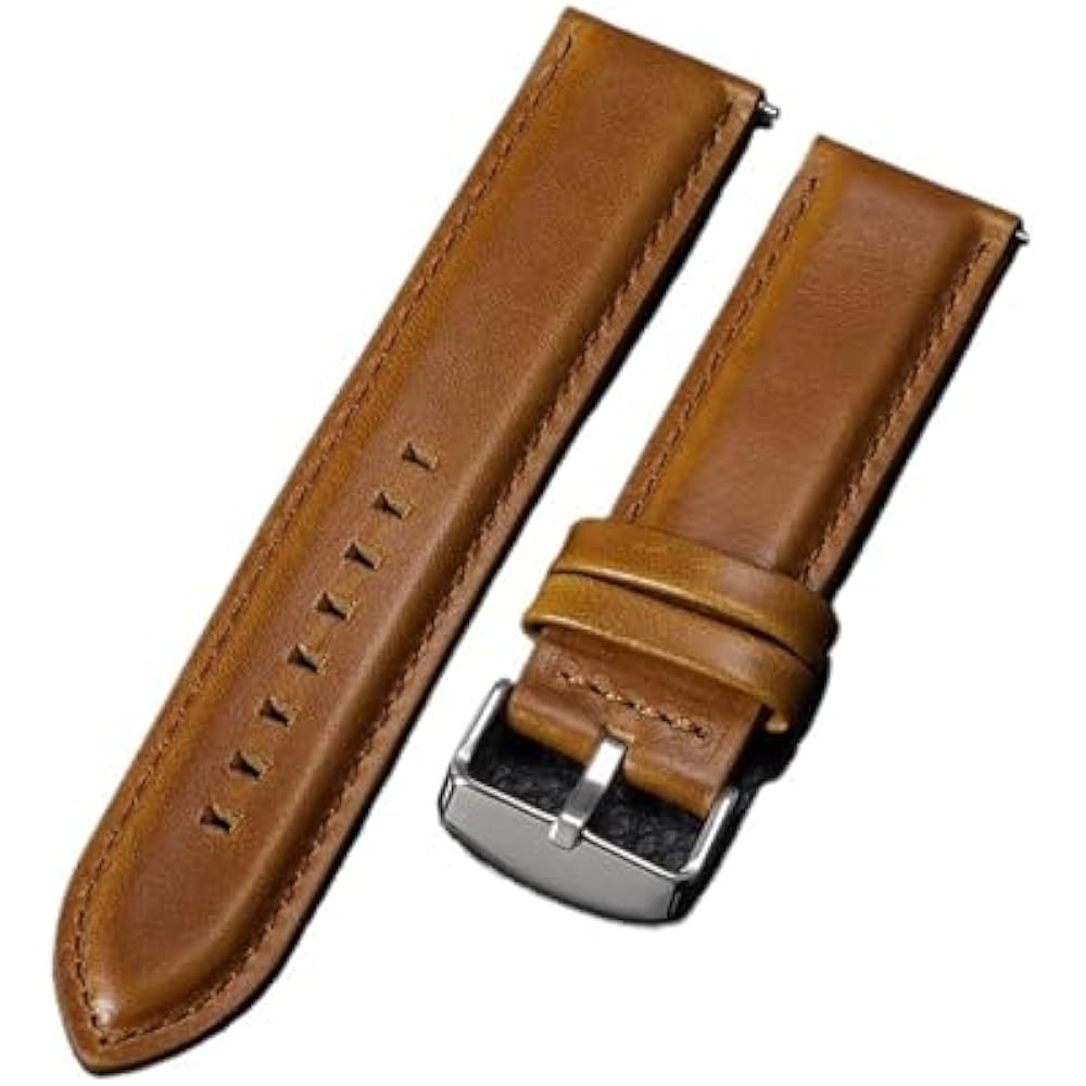 Vintage Cowhide Watch Strap, 18mm, 20mm, 22mm, 24mm, 26mm, Quick Release Smartwatch Band, Compati...
