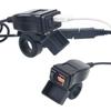 Double  USB Motorcycle Phone Charger 6.8A Fast Charging with Voltmeter Waterproof Motorcycle USB Charger Simple Installs