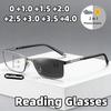 Classic Square Photochromic Multifocal Reading Glasses Ultra-Lightweight Anti-Blue Light Presbyopia Eyeglasses 0 To +4.0