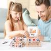 Wooden Word Spelling Game Vowel Letter Pairing Alphabet Learning Toys Letters Reading Building Blocks for Kids Early Education