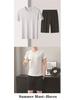 Herren Sommer Eis Seide Buchstaben B Print T-Shirt und Shorts Set - Leicht, Weich, Bequem, Kurzarm.