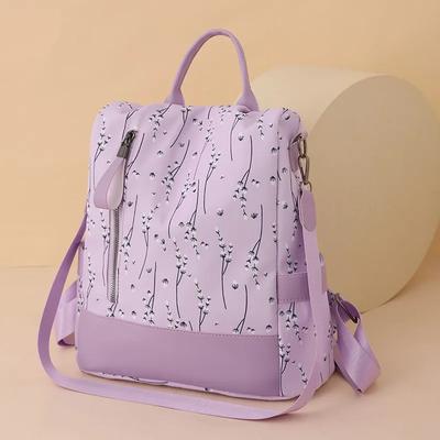 Sac à dos multifonctionnel en nylon pour femmes grande capacité monochrome tendance mode haute qualité nouveau