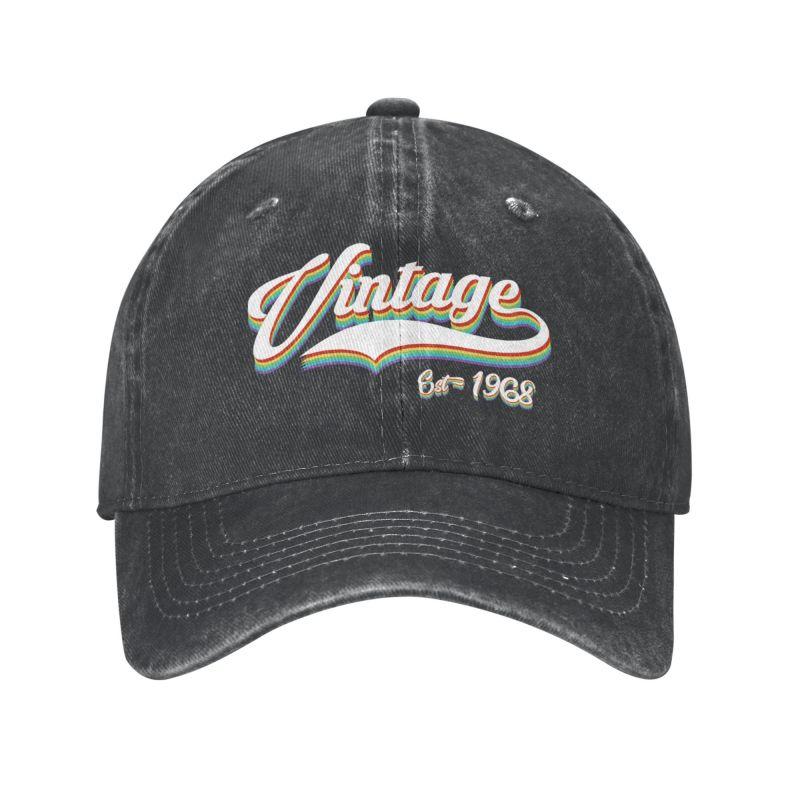 

Punk Unisex Cotton Vintage Born In 1968 Birthday Gift Baseball Cap Adult Adjustable Dad Hat for Unisex Women Sports