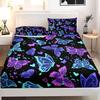 Beautiful Butterfly Pattern Mattress Three-Piece Digital Printing Home Bedding Set Adult Children