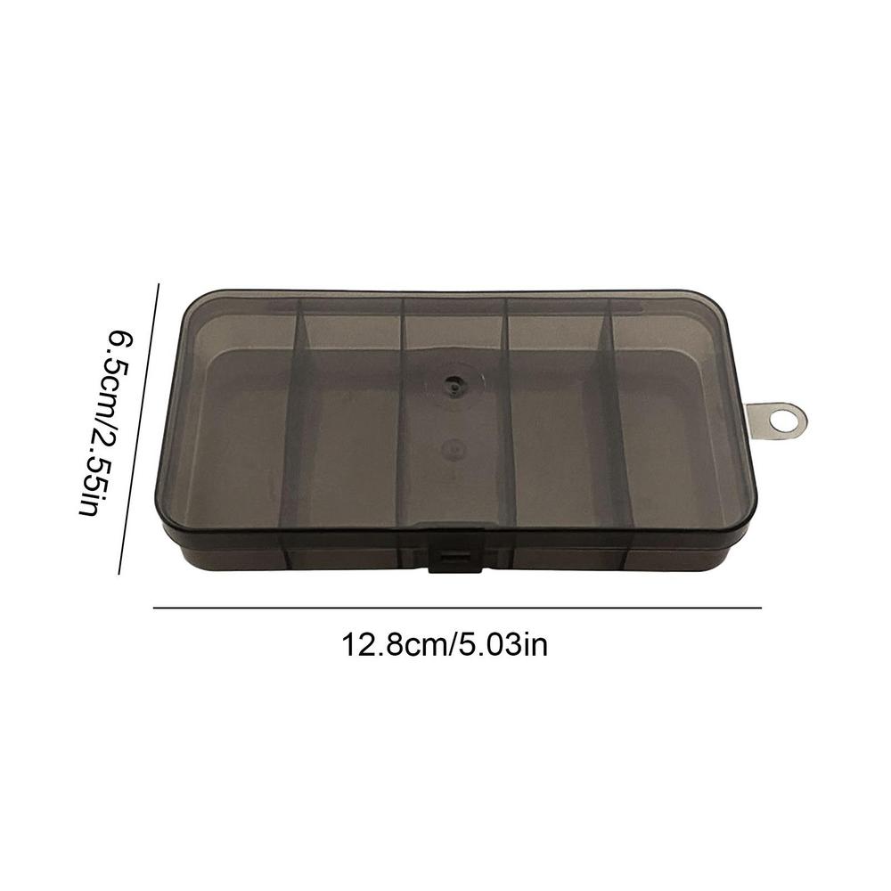5 Compartments Fishing Tackle Box Plastic Waterproof Fishing Equipment Soft Fish Lure Hook Bait Storage Case Organizer Container