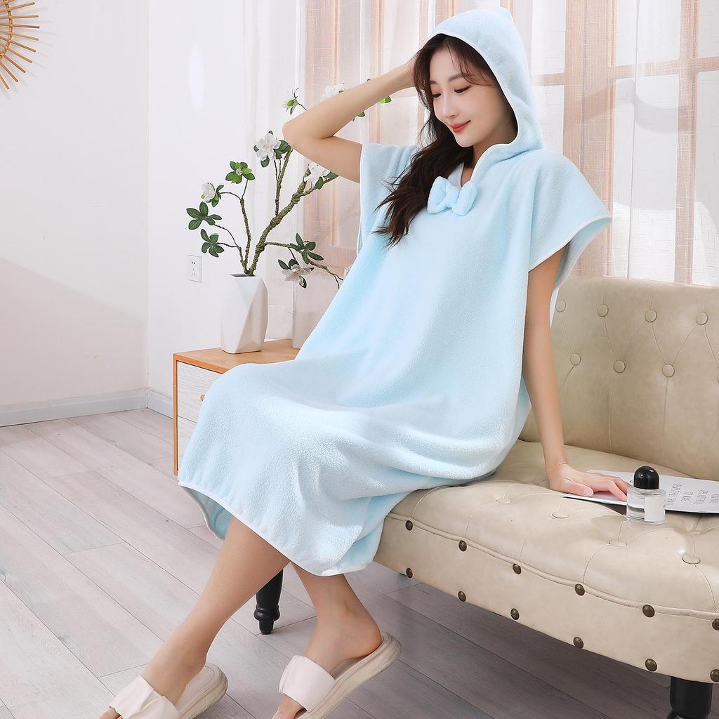 Bathroom Wearable Bathrobe Towel Dress Women Shower Female Soft Bath Towel for Adults Lady Home Textiles Bath