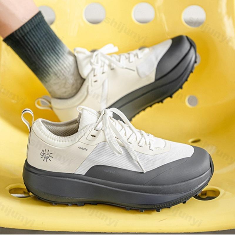 Fashion Men's Casual Shoes 2025 Summer Fashion Trend Color Blocked Sport Shoes Comfortable Versatile Slip on Thick Soled Chunky sneakers
