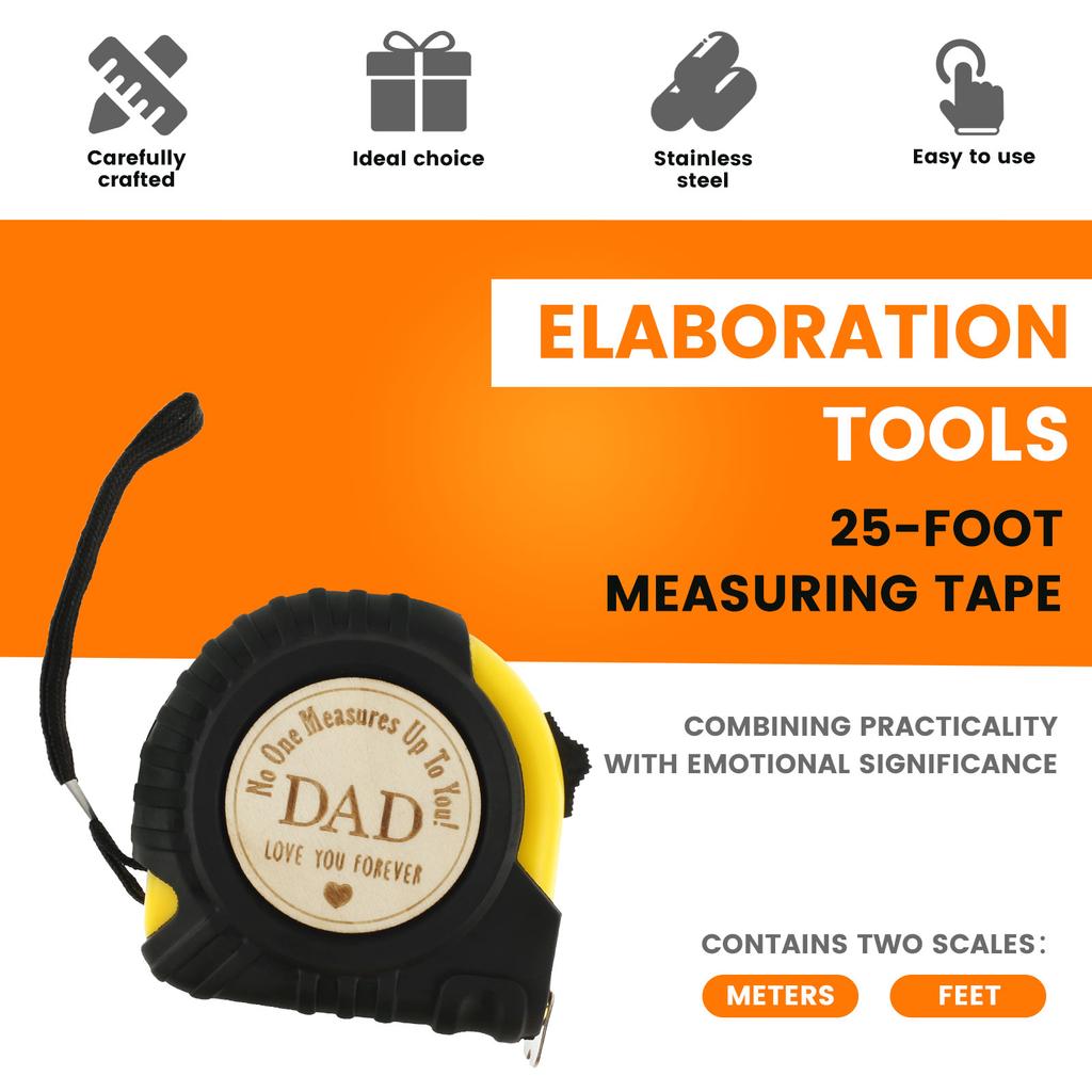 7.5 M Tape Measure Metric Tape Ruler 25Ft  Distance Measuring Tools Personalized Tape Measure for Fathers Woodworking Hand Tools