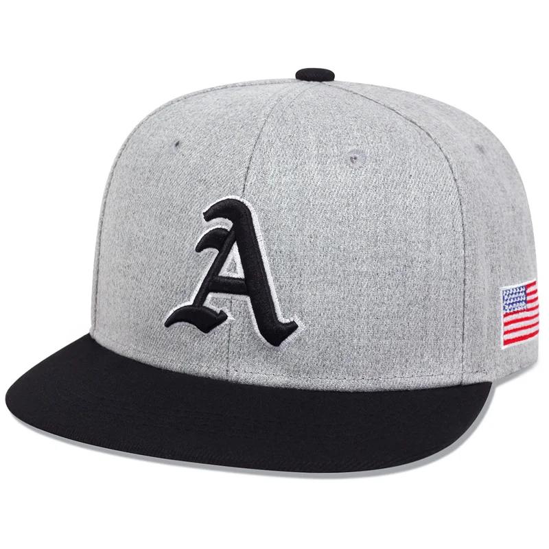 Hip-Hop Stitching Embroidered Flag American Lettering Alphabet A Gothic Neutral Gender Women Men For Hats Outdoor Adjustable Casual Baseball Caps