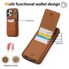 Vertical Cards Solt Ring Holder Leather Wallet Case For iPhone 15 16 Pro Max 14 Plus 13 12 11 XS XR SE2022 Stand Strap Bag Cover