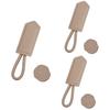 3pack PU Leather Horn Buckles Toggle Button Fasteners Handmade Sewing Buttons for Modern Clothing Enhancements
