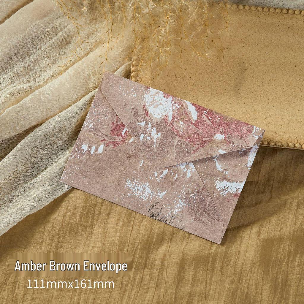 Retro Floral Embossed 3D Envelope & Letter Paper Set