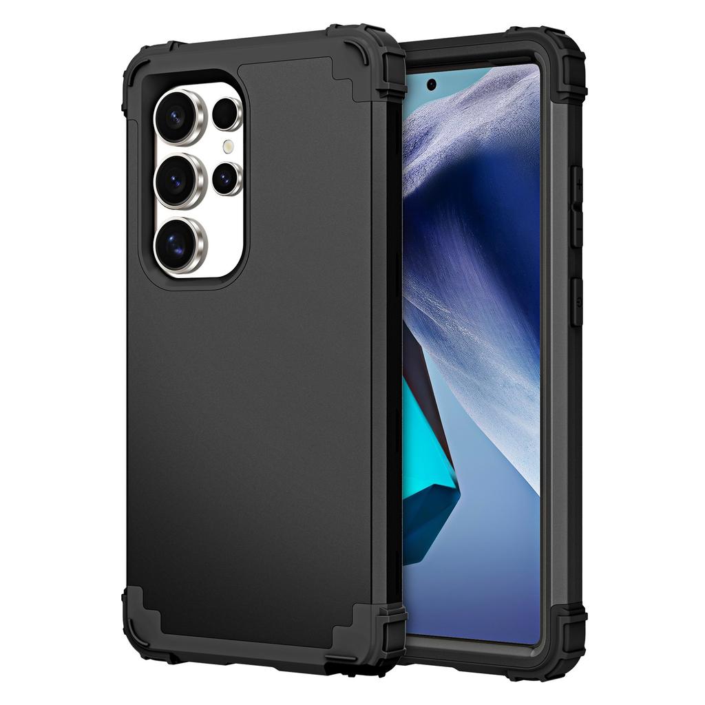 3-in-1 Heavy-Duty Rugged Phone Case For Samsung Galaxy S26 Ultra Edge S25 FE S24 Plus S23+ S22 5G Silicone Lining Plastic Cover