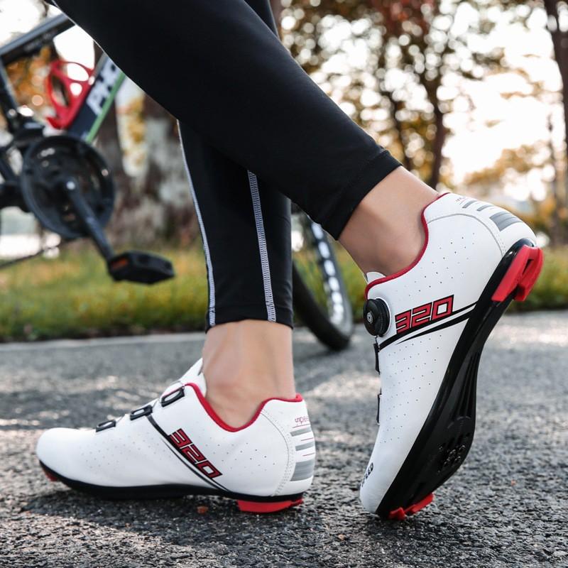 Road Cycling Shoes With Cleat Compatibility Breathable Stiff Sole Mountain Bike Locking Pedal Unisex