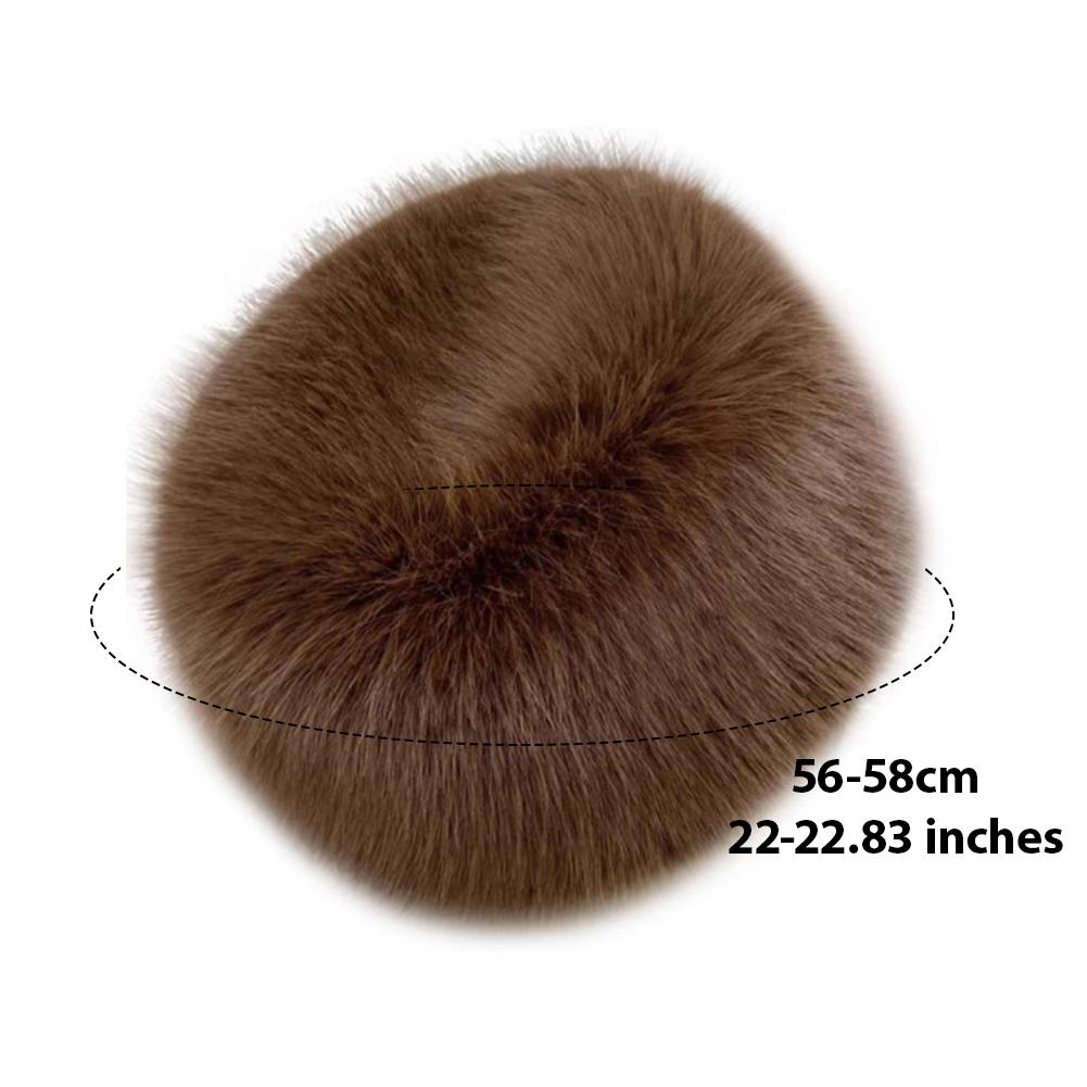 Fashion Plush Fluffy Fur Bucket Hat Warm Furry Panama Cap Ear Protection Soft Mongolian Cap Winter