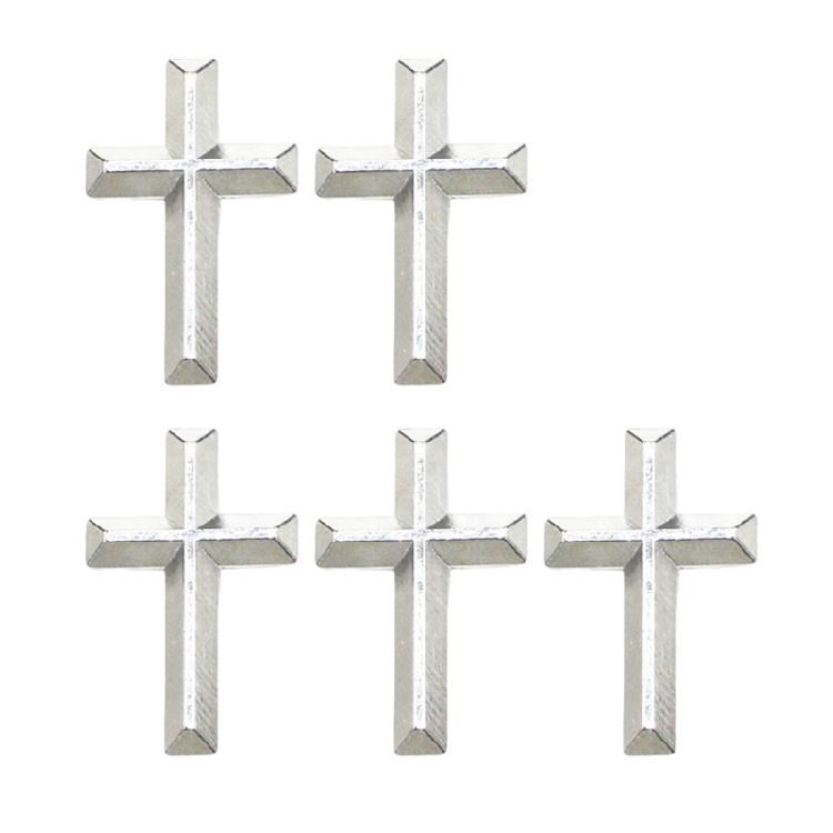 5 pezzi Spilla a croce versatile Distintivo religioso Accessorio cristiano Accessori per costume fatti a mano Regalo per cristiani