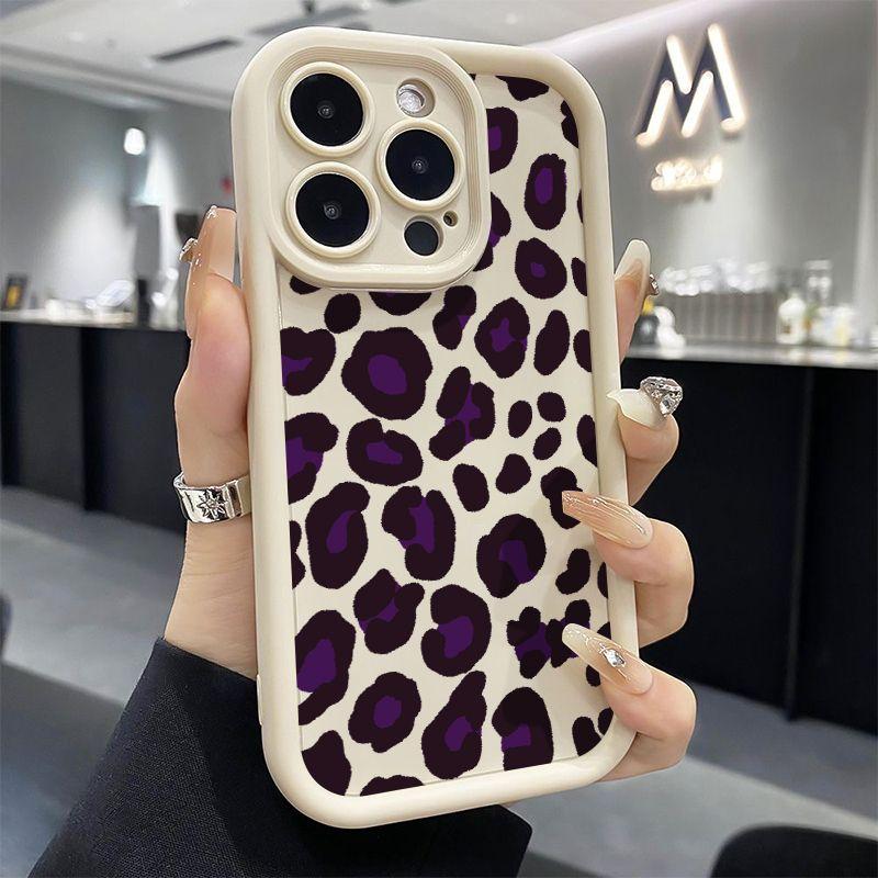 INS Leopard Print Matte Silicone Soft CoverPhone Case For iPhone 11 Case iPhone 16 13 15 14 12 Pro Max XR 16e XS X 7 8 Plus SE