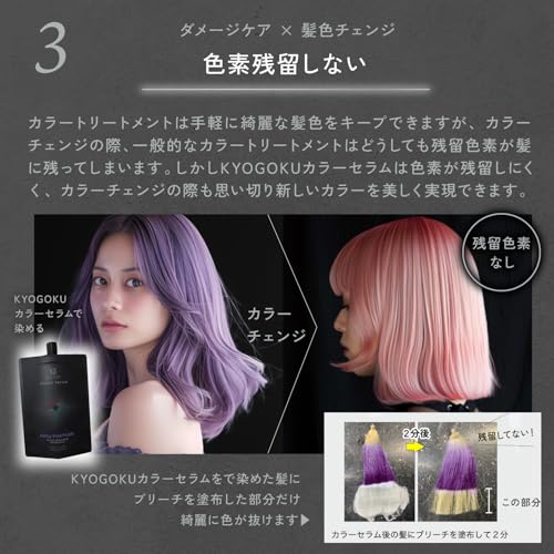 Kyogoku Color Serum, Color Butter, Color Treatment, Hair Repair, Hair Dye Treatment, Gray Hair Dye (Vivid Purple)