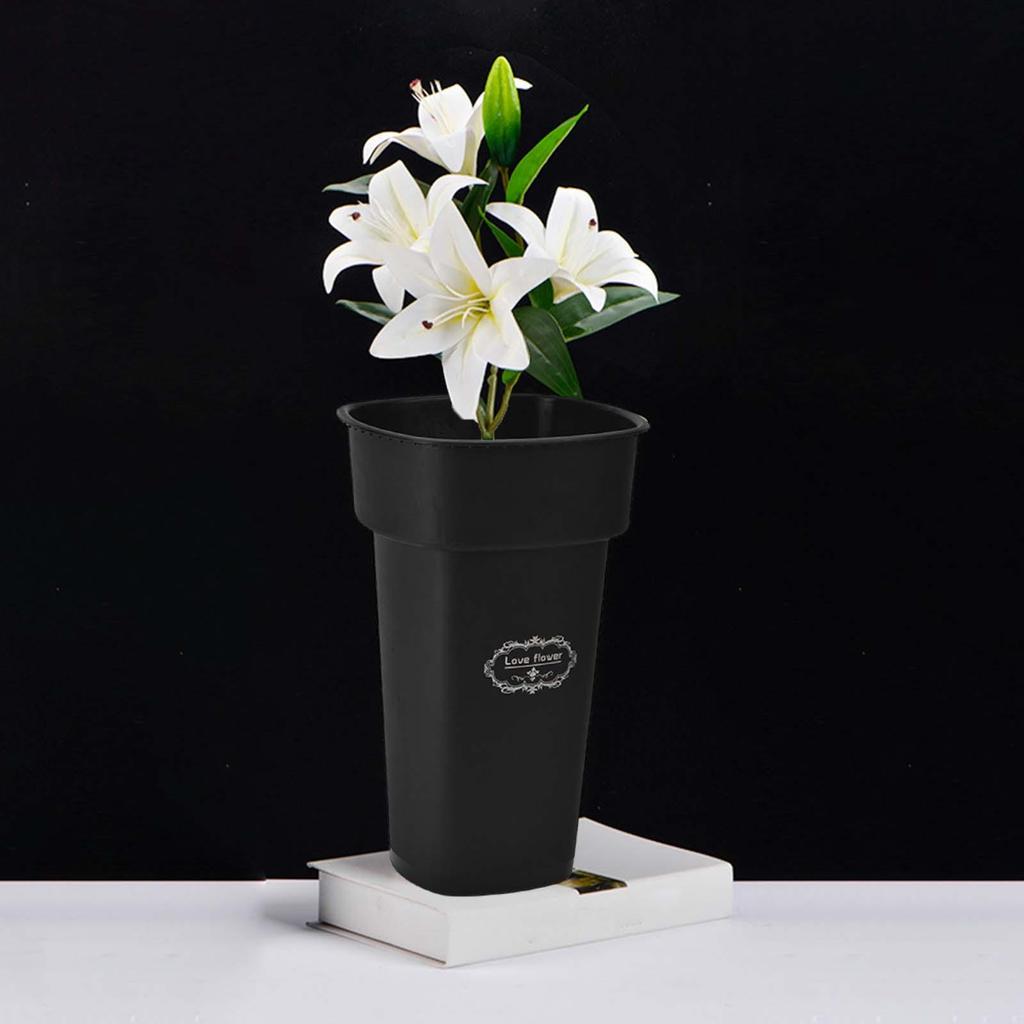 Floral Bucket Decor Flowerpot Table Centerpiece Storage Basket Floor Flower Vase