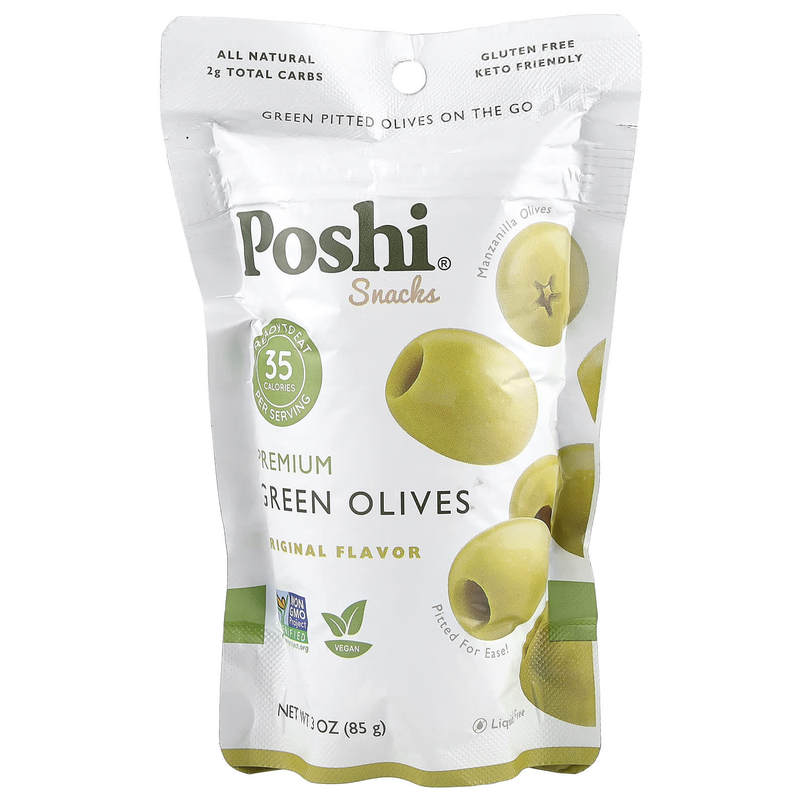 

Poshi, Snack, Premium Green Olive, Original, 3 oz (85 g)
