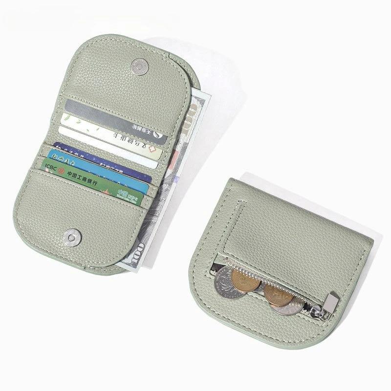New Female Fashion Short Mini Wallets Good PU Leather Zipper Clutch Purse Multi-functional Small Wallet for Women Coin Card Bag