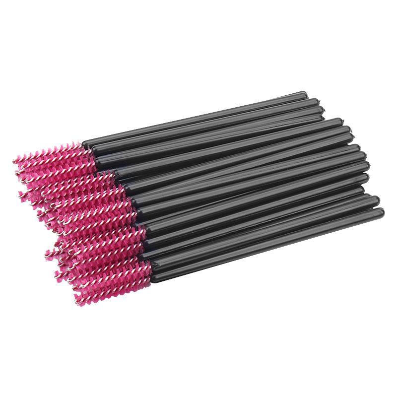 50-Pack Mini Disposable Spiral Eyelash Brush and Straight Comb