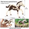 Oenux Grassland Wild Steed Farm Animal Small Horse Model Action Figures PVC Home Decoration Figurines Collection Toy Kid Gift