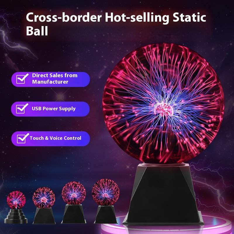 Best Usb SoundControlled Plasma Magic Touch Static Ball Luminous Night Light Novelty Gag Toy For Fun And Entertainment