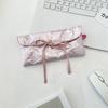 PU Leather Pen Bag Quilted Cosmetic Bag Cute Pen Pouch  Girls Gift