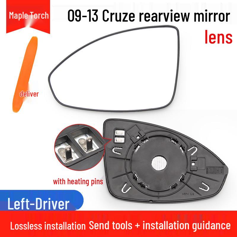 For 09-16 Chevrolet Cruze Rearview Mirror: Reflector Shell with Heating Lens
