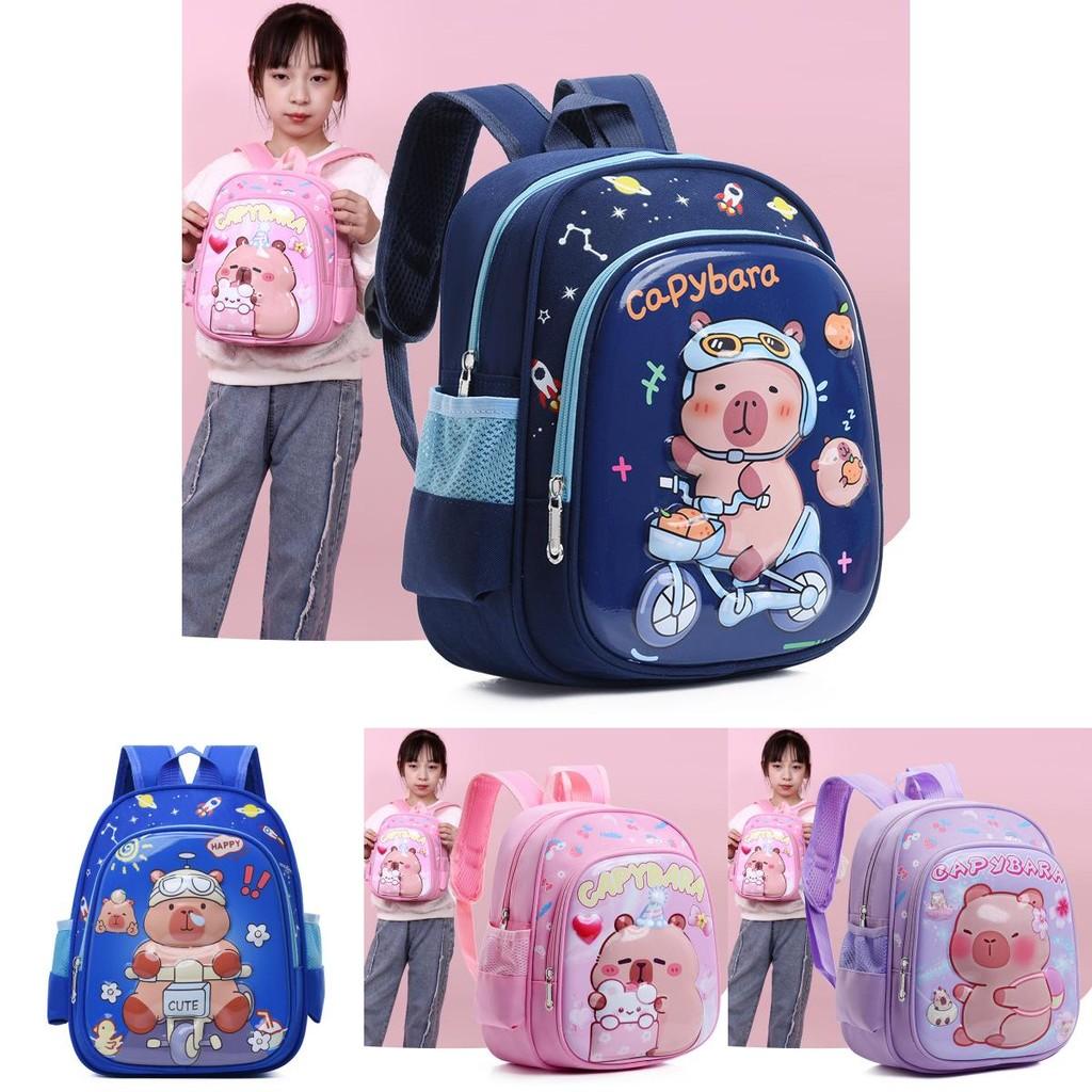 Charming Capybara Cartoon Preschool Backpack For Young Children With Comfortable Shoulder Straps And Versatile Colors